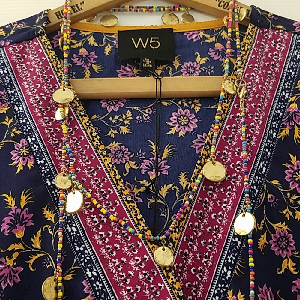 ANTHROPOLOGIE | W5 Concepts Floral Border Top NEW - Picture 4 of 8